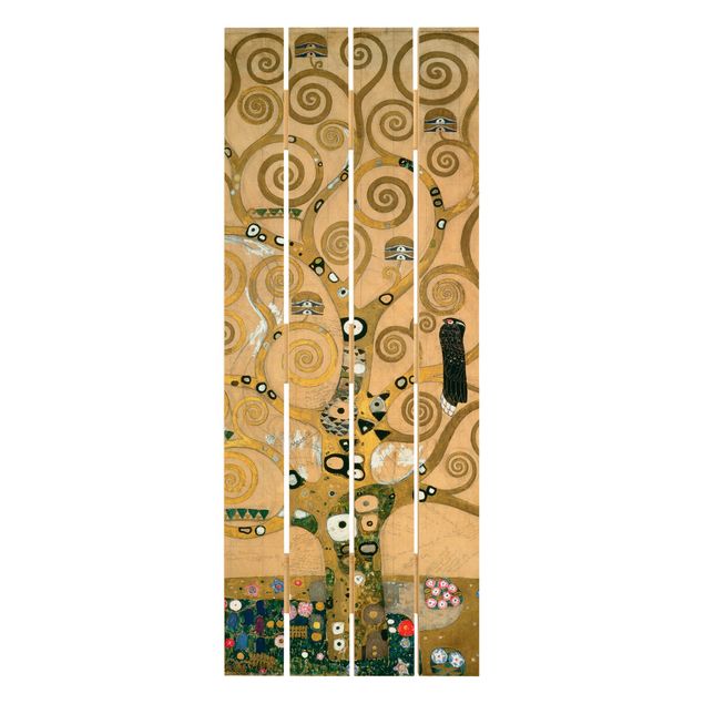 Holzbilder Landschaften Gustav Klimt - Der Lebensbaum