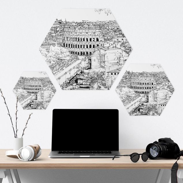 Hexagon Bild Forex - Stadtstudie - Rom