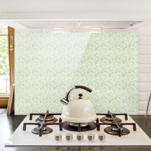 Wanddeko Küche Marmor Muster Frühlingsgrün