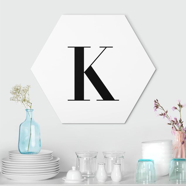 Küche Dekoration Buchstabe Serif Weiß K