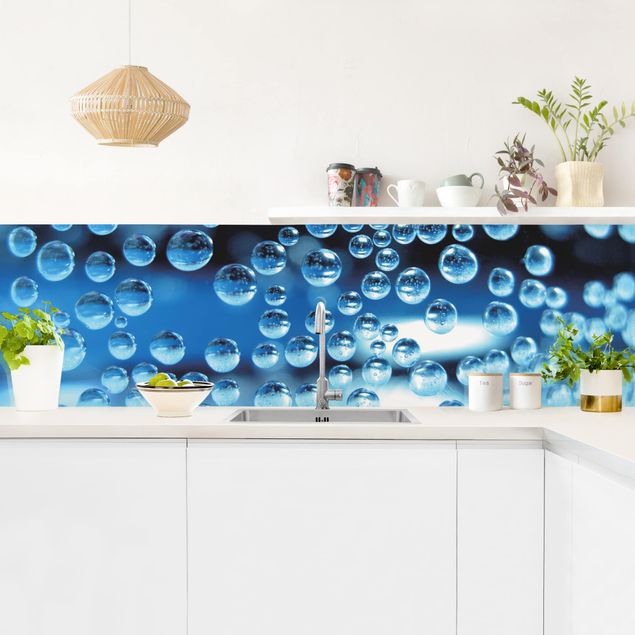 Glasrückwand Küche Dark Bubbles