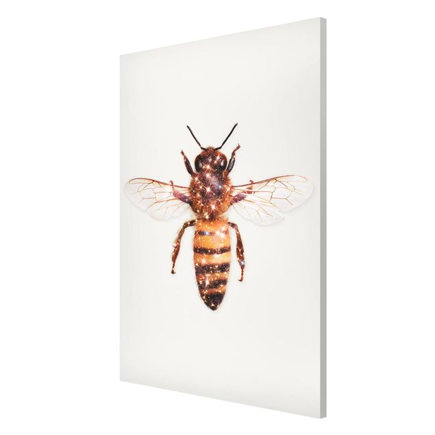 Wandbilder Kunstdrucke Biene mit Glitzer