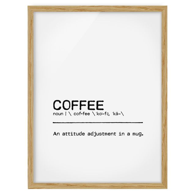 Wandbilder Sprüche Definition Coffee Attitude