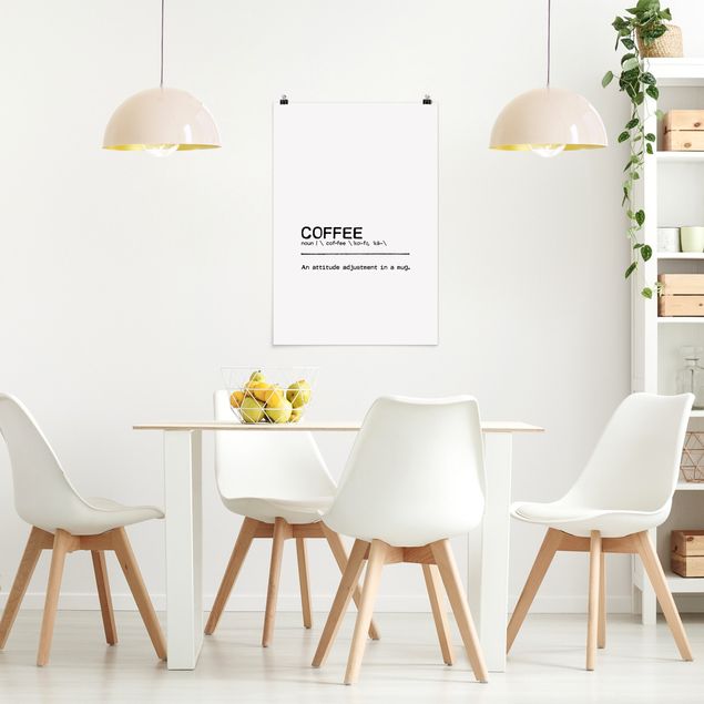Poster mit Spruch Definition Coffee Attitude