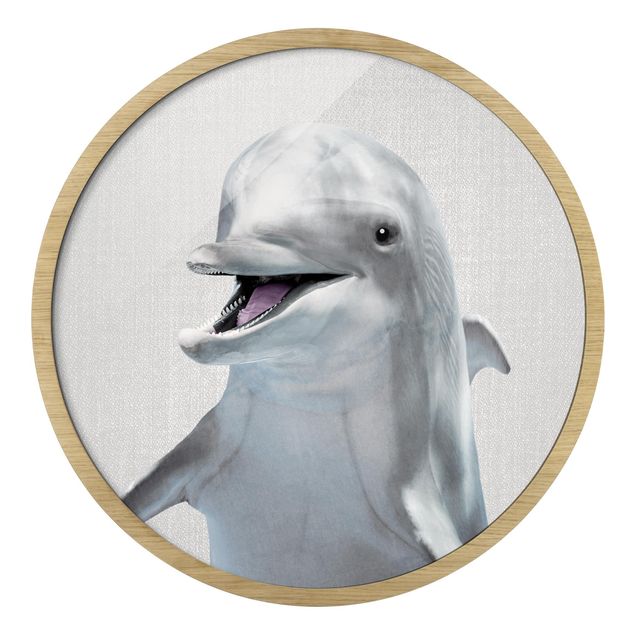 Tierbilder mit Rahmen Delfin Diddi