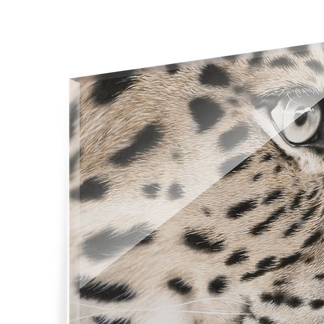 Glasbild - Der Leopard - Quadrat 1:1