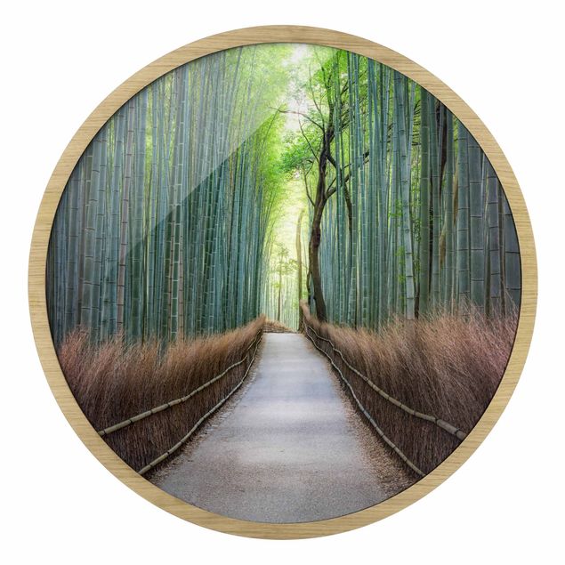Landschaftsbilder gerahmt Der Weg durch den Bambus