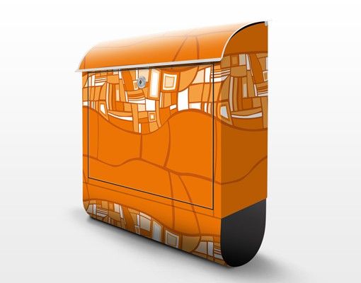 Briefkasten modern Abstraktes Ornament Orange