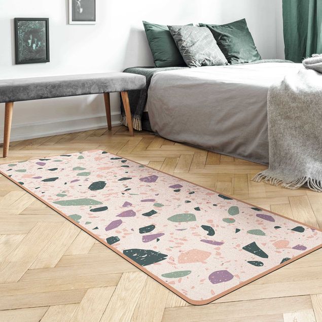 Moderner Teppich Detailliertes Terrazzo Muster Agrigento