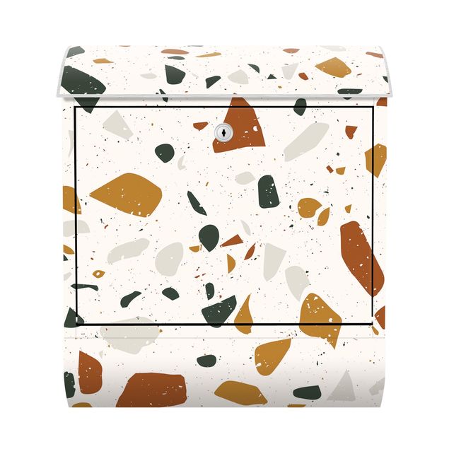 Design Briefkasten Detailliertes Terrazzo Muster Livorno