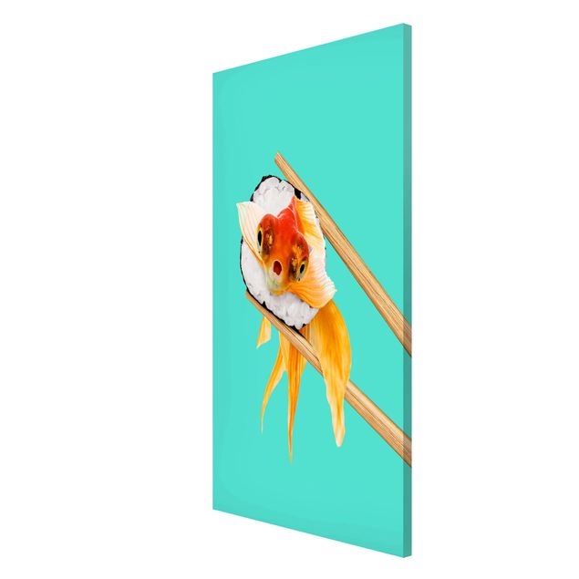 Magnettafeln Tiere Sushi mit Goldfisch