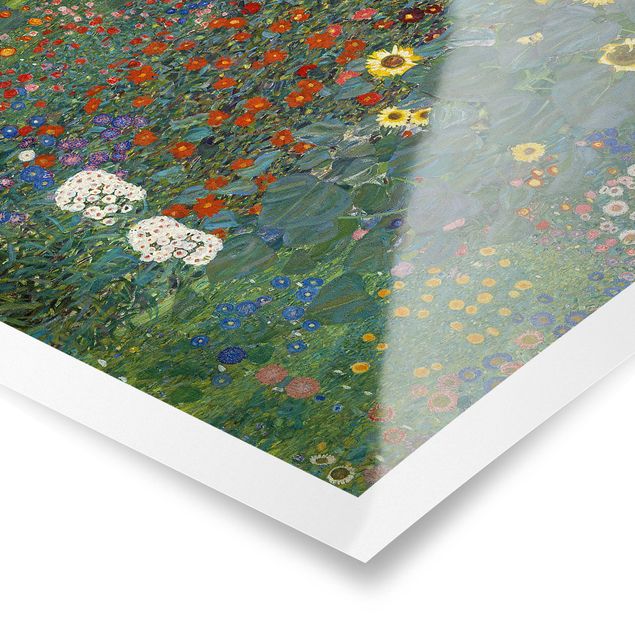 Poster Kunstdruck Gustav Klimt - Garten Sonnenblumen