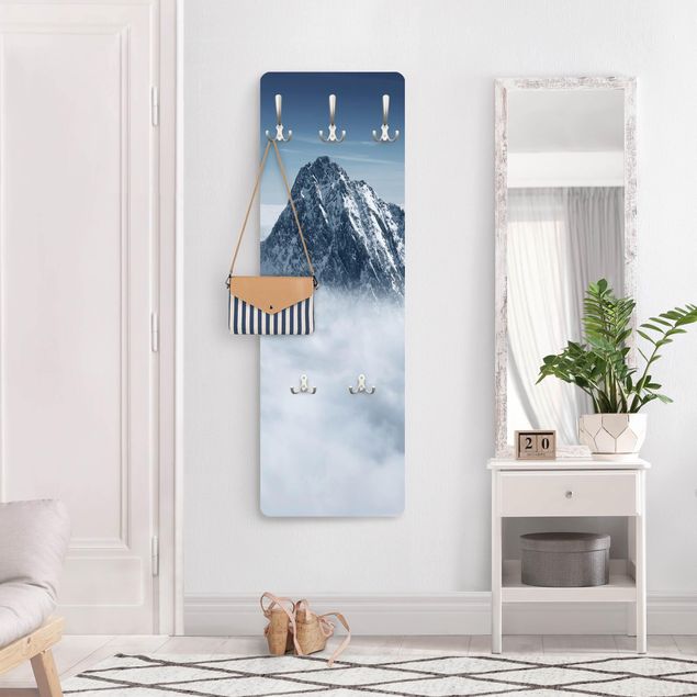 Wandgarderobe mit Motiv Die Alpen über den Wolken