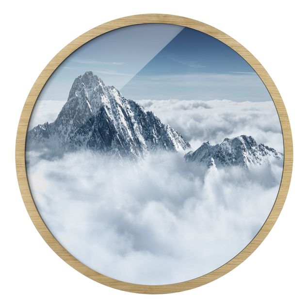 Gerahmte Bilder Rund Die Alpen über den Wolken
