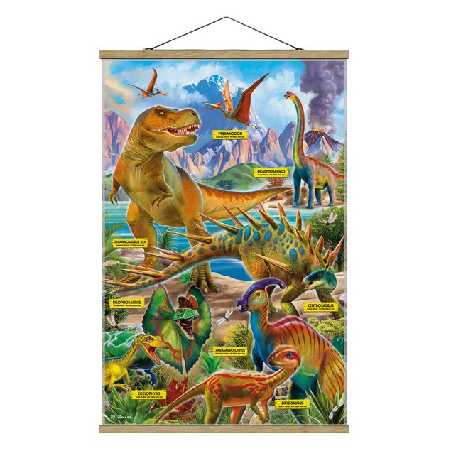 Wandbilder Bunt Die Dinosaurierarten