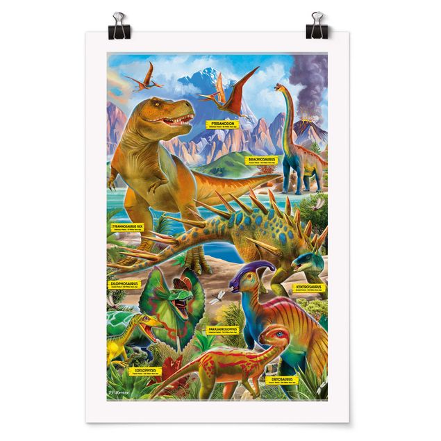 Wandbilder Tiere Die Dinosaurierarten