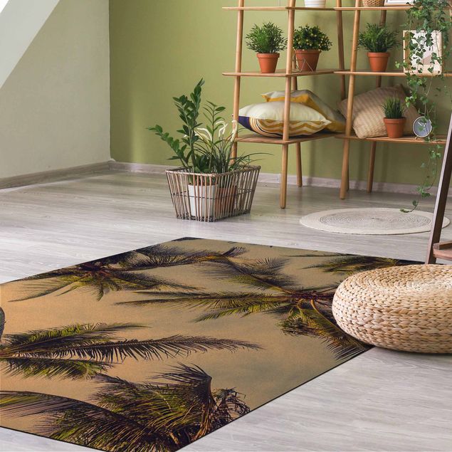 Teppich grün Die Palmen