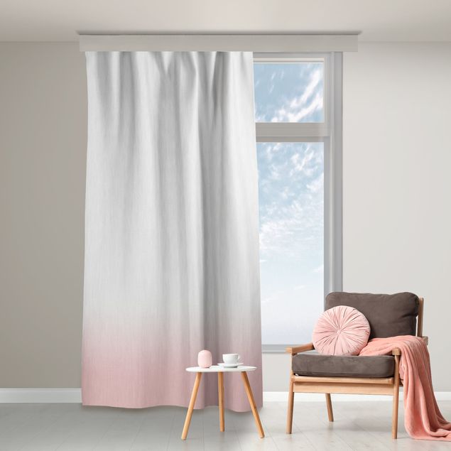 Vorhang modern Dip-Dye Blasses Pink