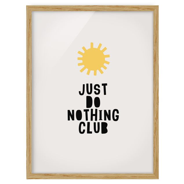 Wandbilder Kunstdrucke Do Nothing Club Gelb