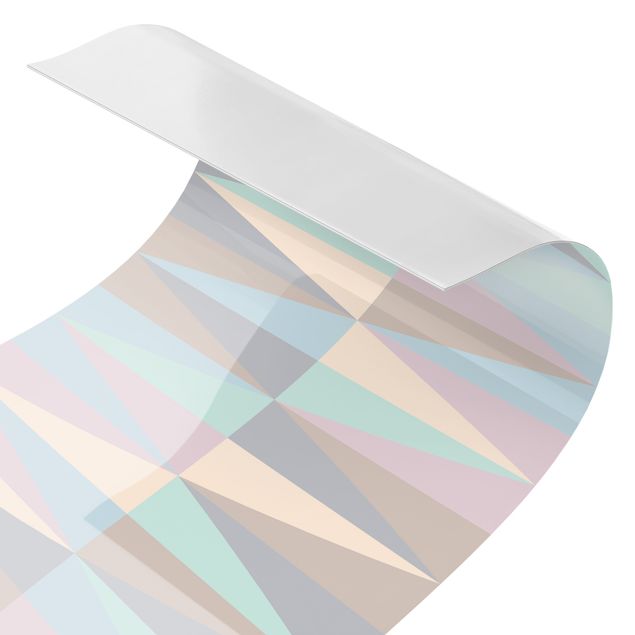 Küchenrückwand - Dreiecke in Pastellfarben