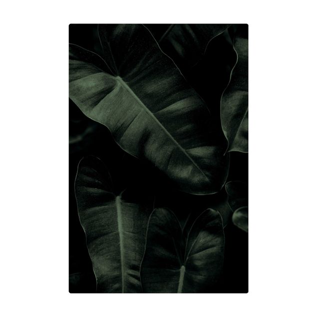 Teppich Esszimmer Dschungel Blätter Dunkelgrün
