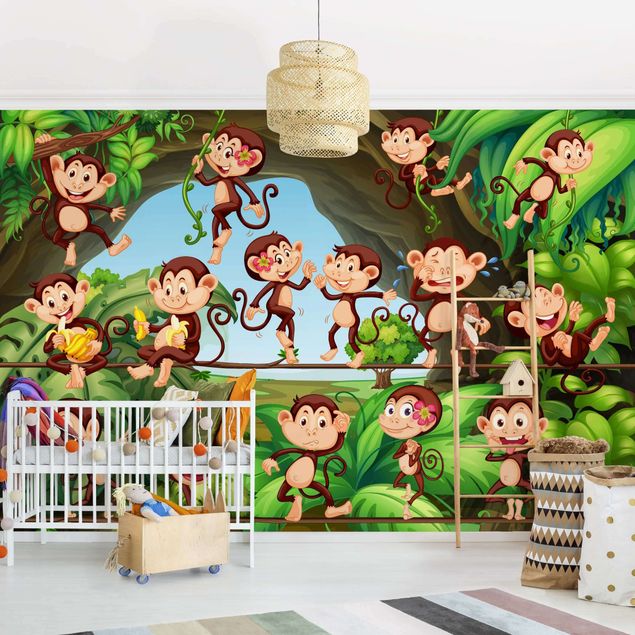 Babyzimmer Deko Dschungelaffen