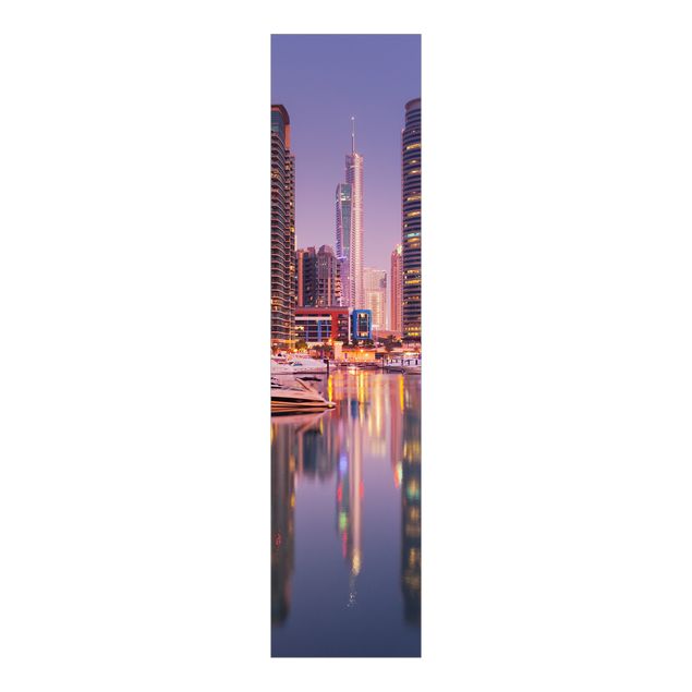 Schiebevorhang Skyline Dubai Skyline und Marina