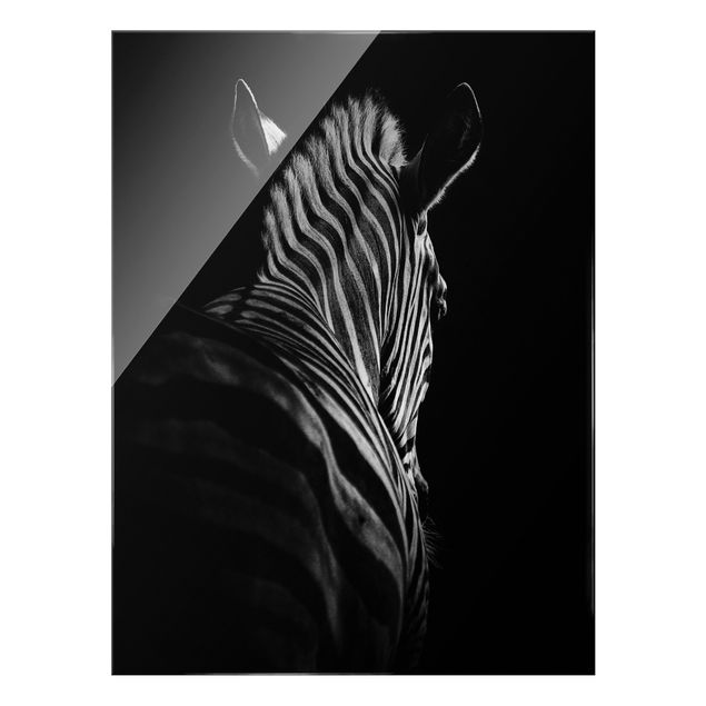 Wandbilder Modern Dunkle Zebra Silhouette