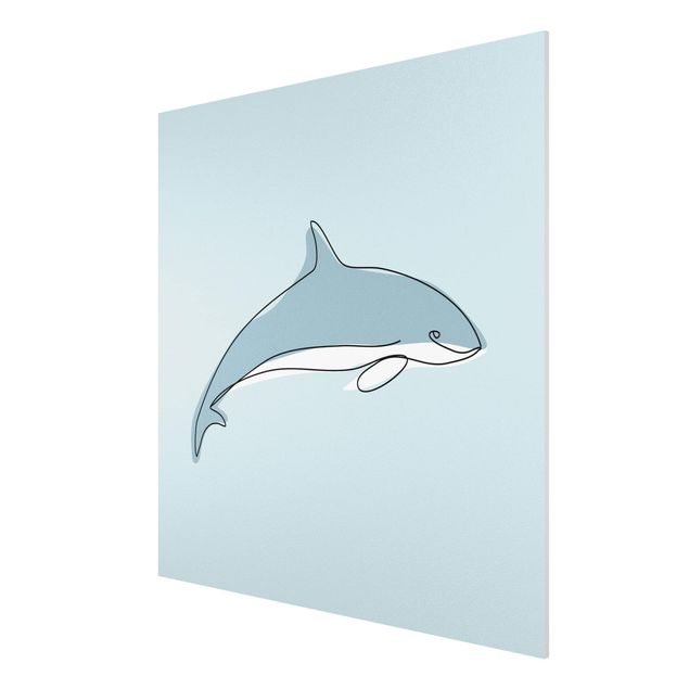 Wandbilder Modern Delfin Line Art