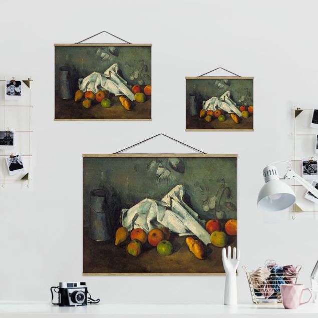 Wandbilder Kunstdrucke Paul Cézanne - Milchkanne und Äpfel