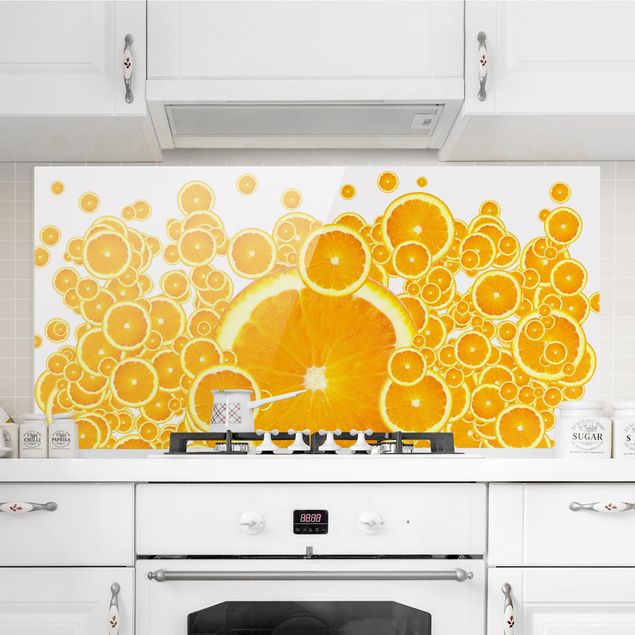 Küche Dekoration Retro Orange Pattern