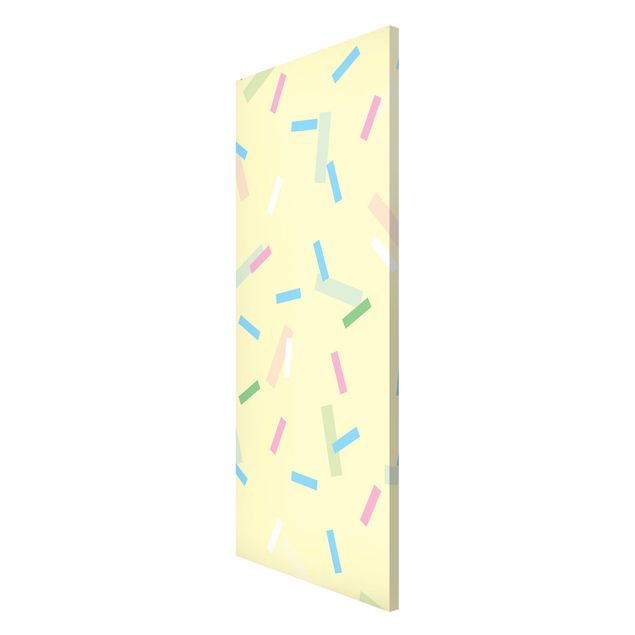 Wandbilder Modern Buntes Konfetti aus Pastellstreifen