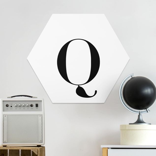 Wandbilder Buchstaben Buchstabe Serif Weiß Q