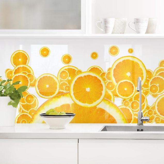 Küchen Deko Retro Orange Pattern II