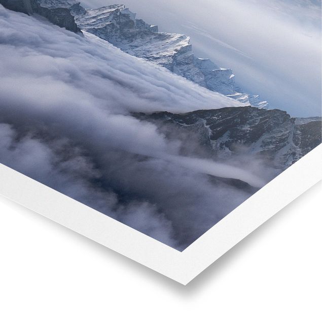 Poster Natur Wolkenmeer im Himalaya