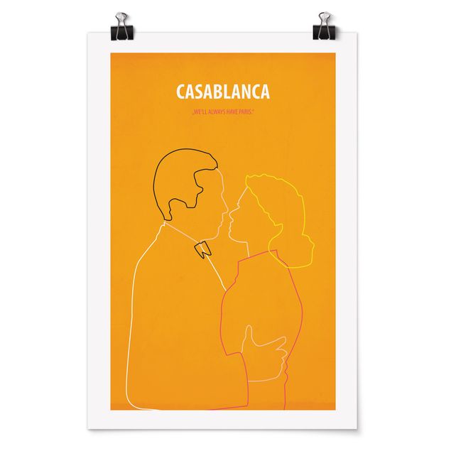 Wandbilder Kunstdrucke Filmposter Casablanca
