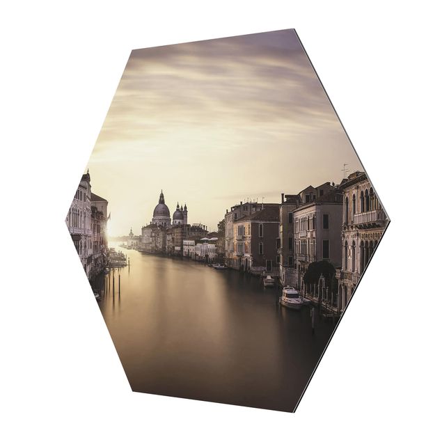 Bilder Hexagon Abendstimmung in Venedig