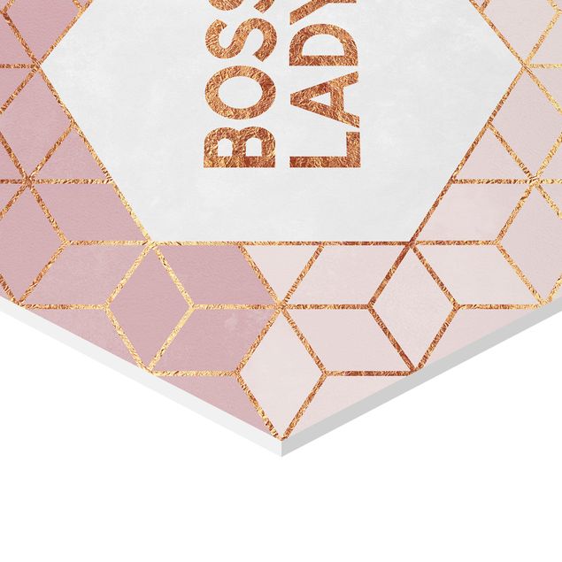 Hexagon Bilder Boss Lady Sechsecke Rosa