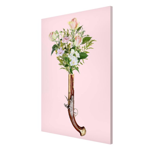 Wandbilder Floral Pistole mit Blumen