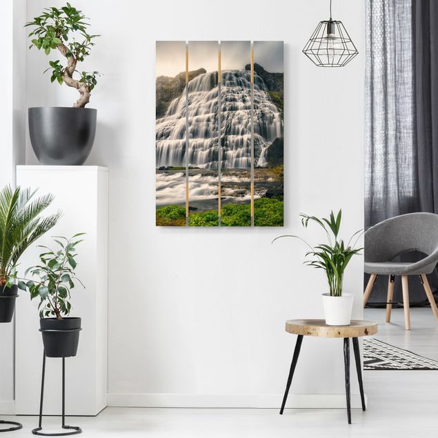 Holzbilder Landschaften Dynjandi Wasserfall
