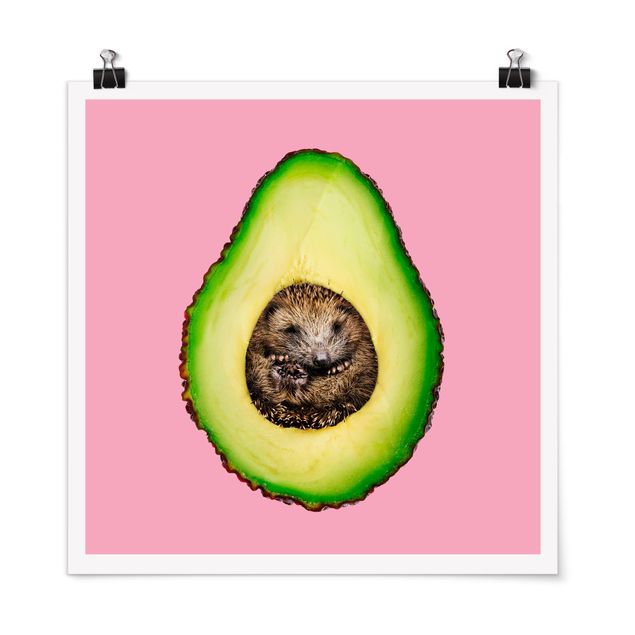 Kunstkopie Poster Avocado mit Igel