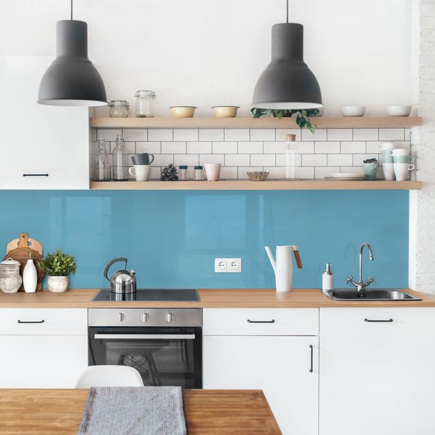 Spritzschutz Küche Glas Meerblau