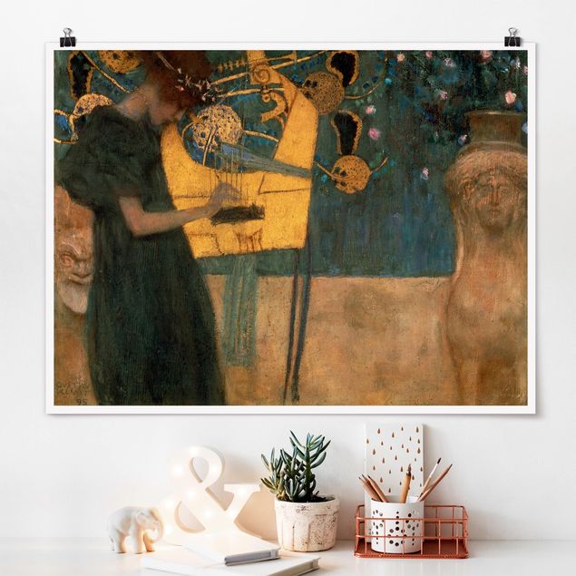 Wandbilder Art Deco Gustav Klimt - Die Musik