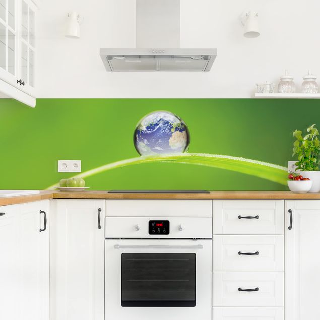 Spritzschutz Küche Glas Grüne Hoffnung