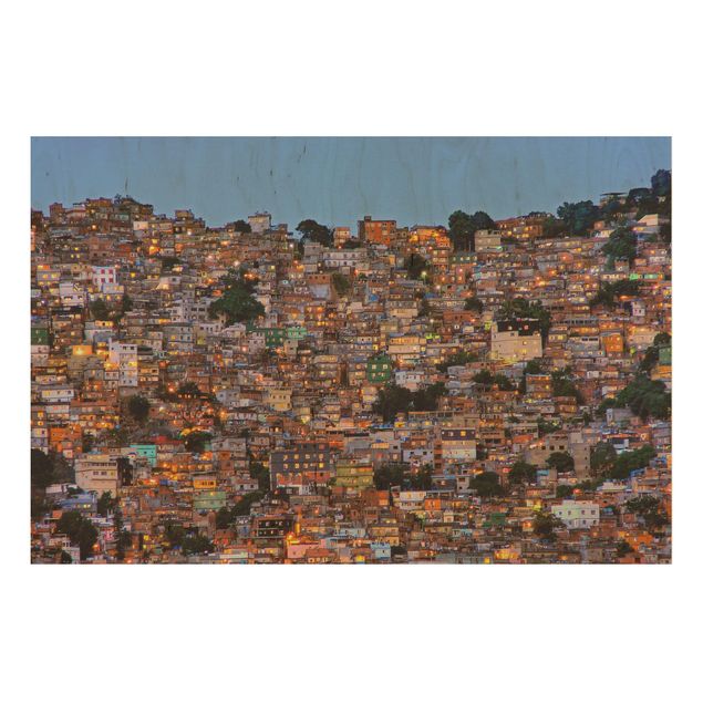 Küchen Deko Rio de Janeiro Favela Sonnenuntergang