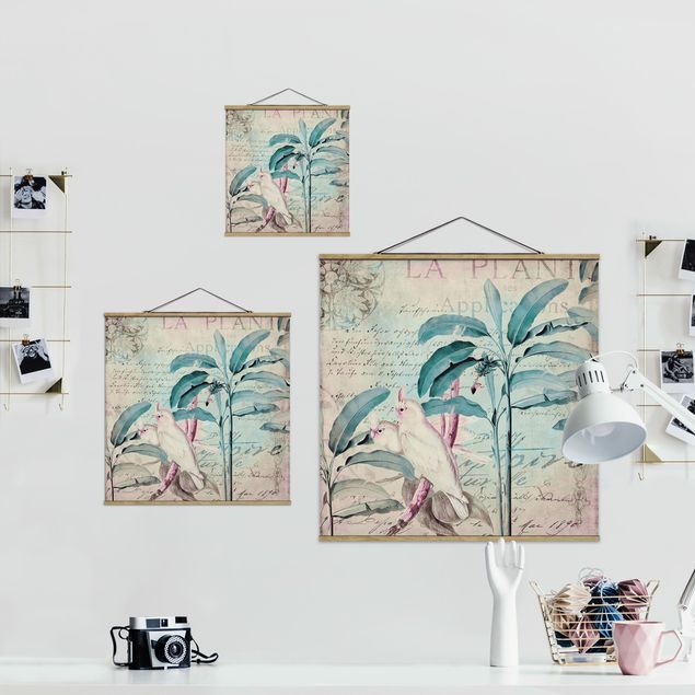 Andrea Haase Bilder Colonial Style Collage - Kakadus und Palmen