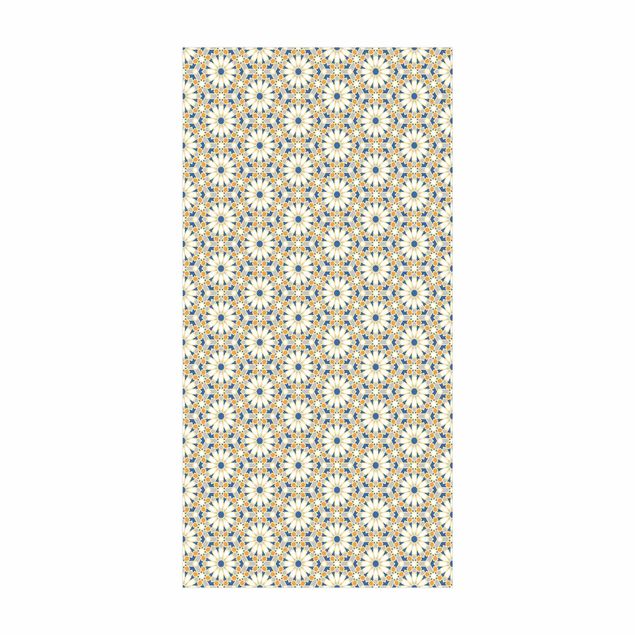 Teppich modern Orientalisches Muster mit gelben Sternen