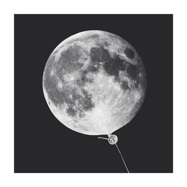 Moderne Teppiche Luftballon mit Mond