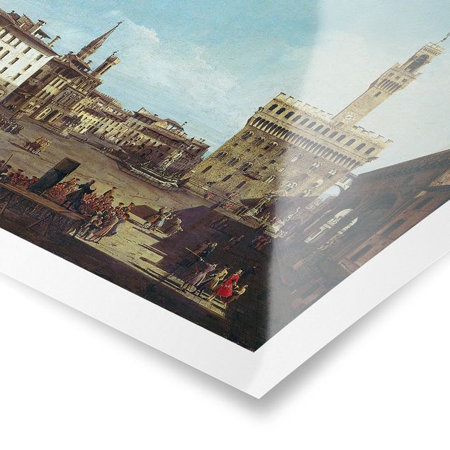 Poster Kunstdruck Bernardo Bellotto - Die Piazza della Signoria