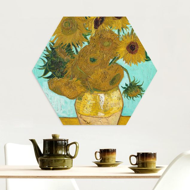 Wanddeko Küche Vincent van Gogh - Vase mit Sonnenblumen